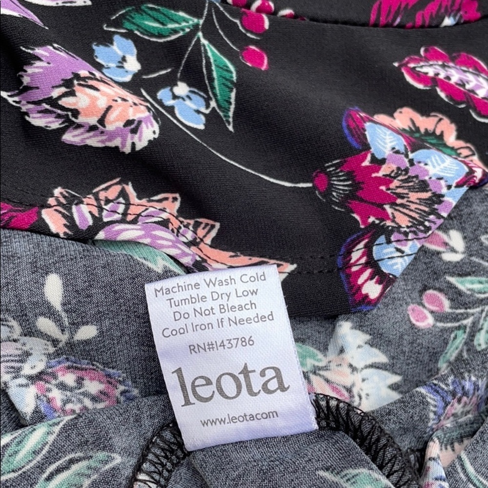 Leota dress black floral women’s size small - Picture 6 of 8